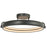Abra Lighting Rave 1 Light 18" Dual LED Ring Flushmount, Black