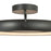 Abra Lighting Rave 1 Light 18" Dual LED Ring Flushmount, Black