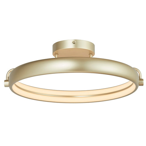 Abra Lighting Rave 1 Light 18" Dual LED Ring Flushmount, Silver