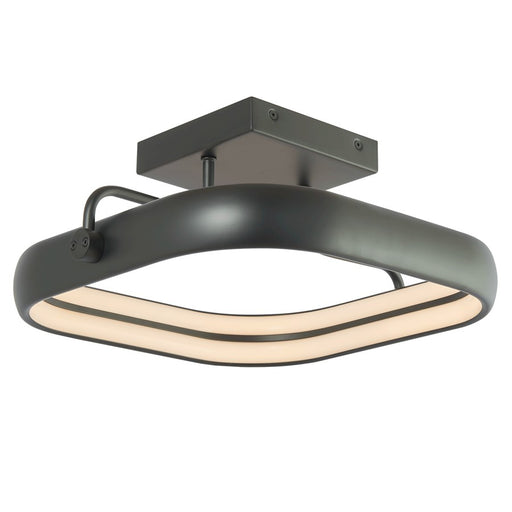 Abra Lighting Rave 1 Light 14" Dual LED Square Flushmount, Black