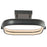 Abra Lighting Rave 1 Light 14" Dual LED Square Flushmount, Black