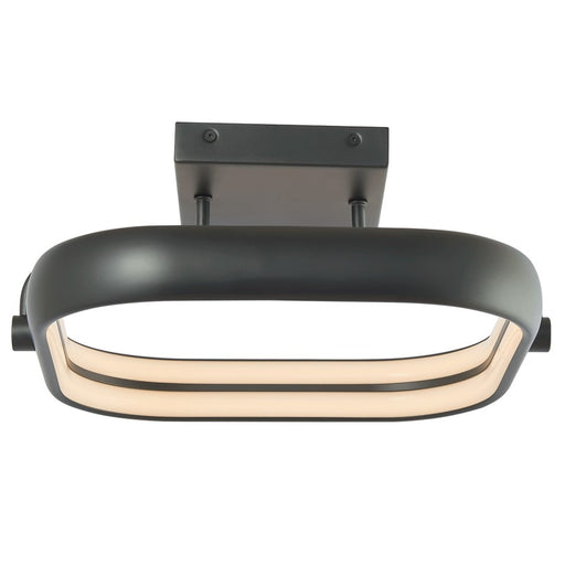 Abra Lighting Rave 1 Light 14" Dual LED Square Flushmount, Black