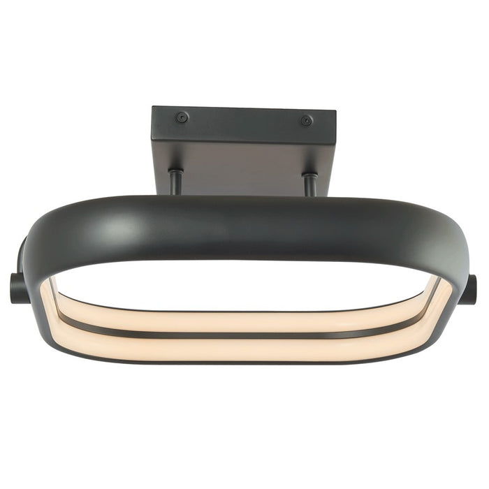 Abra Lighting Rave 1 Light 14" Dual LED Square Flushmount, Black