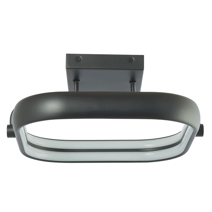 Abra Lighting Rave 1 Light 14" Dual LED Square Flushmount, Black