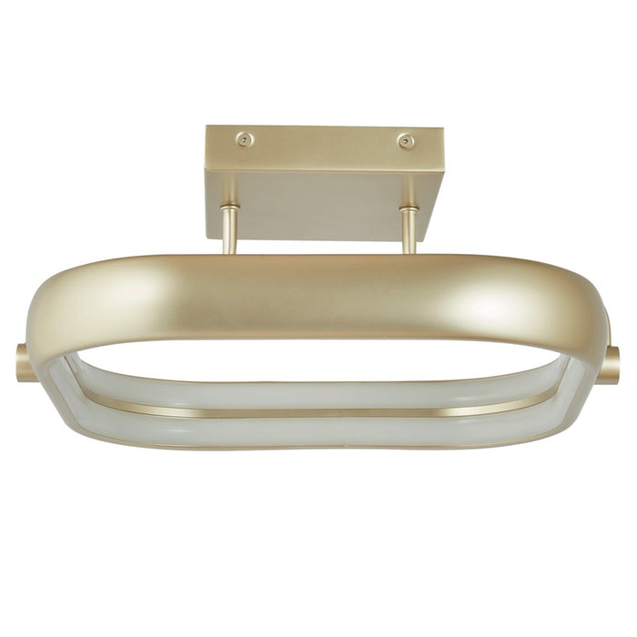 Abra Lighting Rave 1 Light 14" Dual LED Square Flushmount, Silver