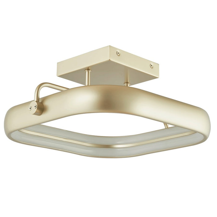 Abra Lighting Rave 1 Light 14" Dual LED Square Flushmount, Silver