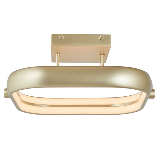 Abra Lighting Rave 1 Light 14" Dual LED Square Flushmount, Silver