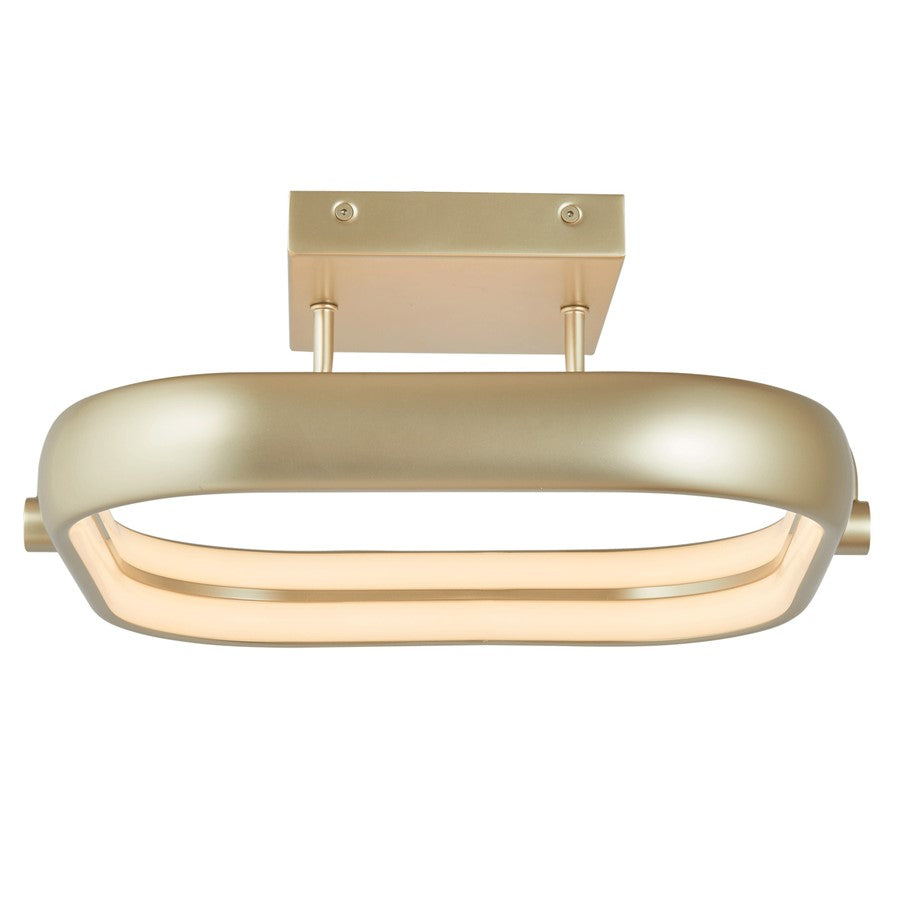 Abra Lighting Rave 1 Light 14" Dual LED Square Flushmount, Silver