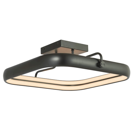 Abra Lighting Rave 1 Light 18" Dual LED Square Flushmount, Black