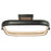 Abra Lighting Rave 1 Light 18" Dual LED Square Flushmount, Black