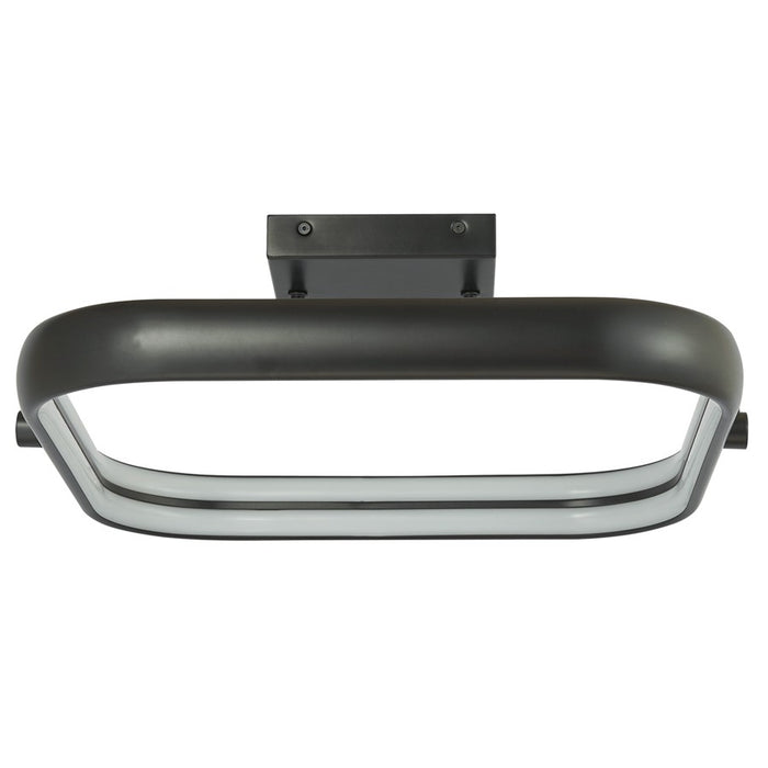 Abra Lighting Rave 1 Light 18" Dual LED Square Flushmount, Black