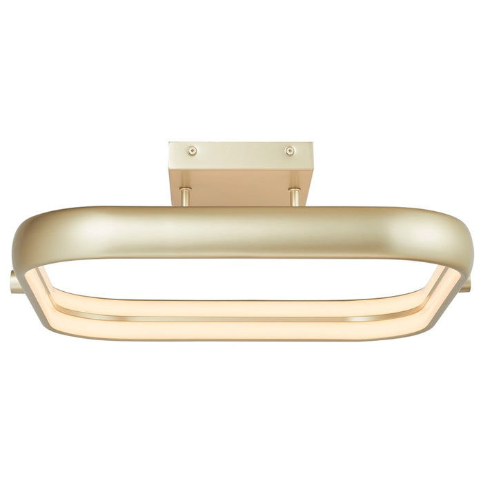 Abra Lighting Rave 1 Light 18" Dual LED Square Flushmount, Gold