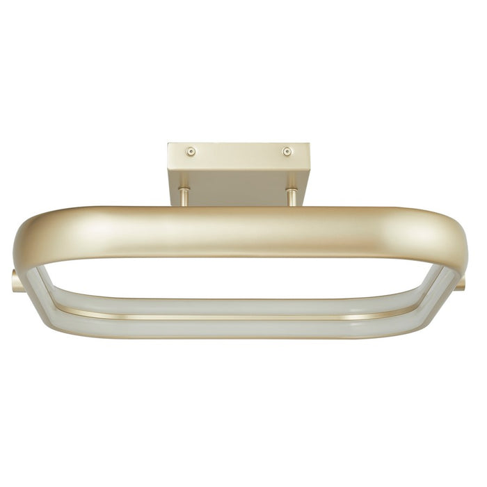 Abra Lighting Rave 1 Light 18" Dual LED Square Flushmount, Gold