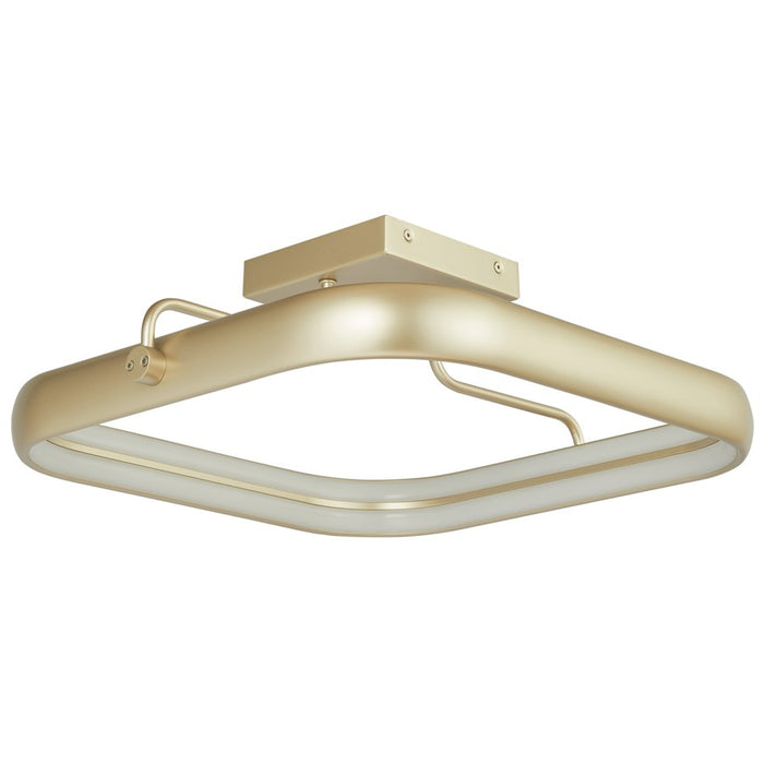 Abra Lighting Rave 1 Light 18" Dual LED Square Flushmount, Gold