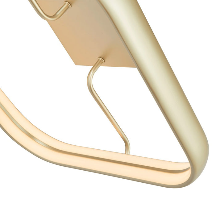 Abra Lighting Rave 1 Light 18" Dual LED Square Flushmount, Gold