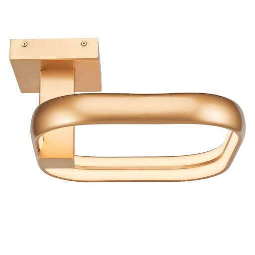 Abra Lighting Rave 1 Light Dual LED Square Semi-Flushmount, Gold