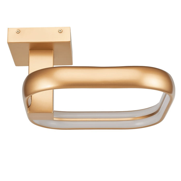 Abra Lighting Rave 1 Light Dual LED Square Semi-Flushmount, Gold