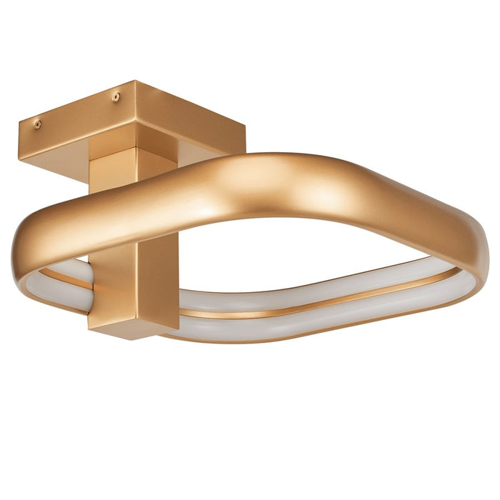 Abra Lighting Rave 1 Light Dual LED Square Semi-Flushmount, Gold