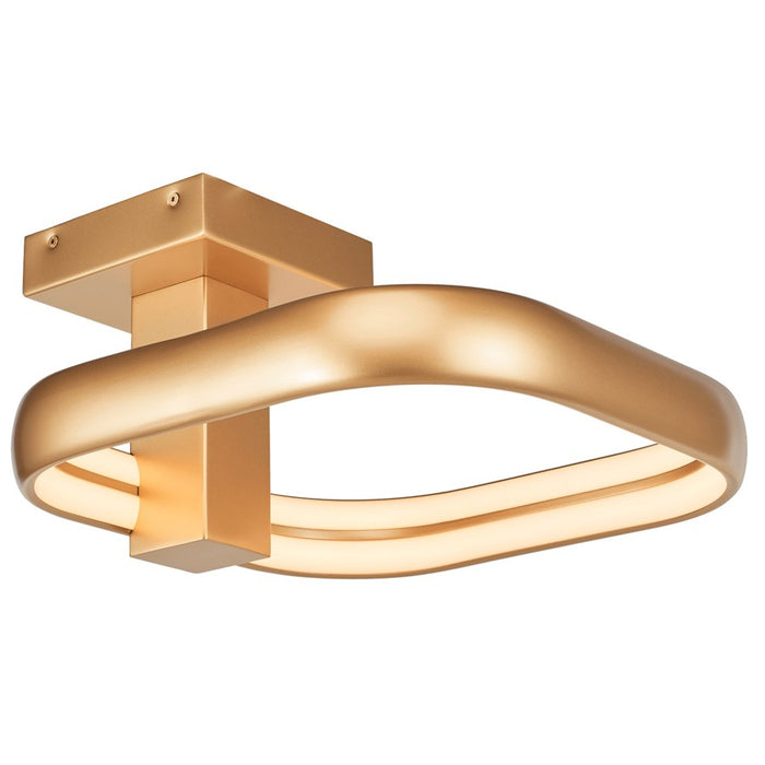 Abra Lighting Rave 1 Light Dual LED Square Semi-Flushmount, Gold