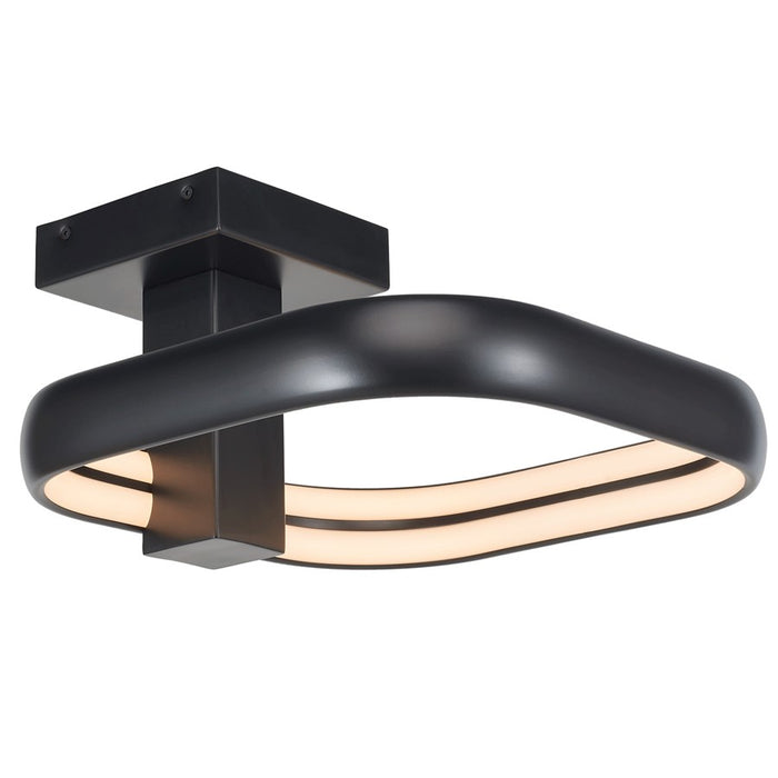 Abra Lighting Rave 1 Light Dual LED Square Semi-Flushmount, Black