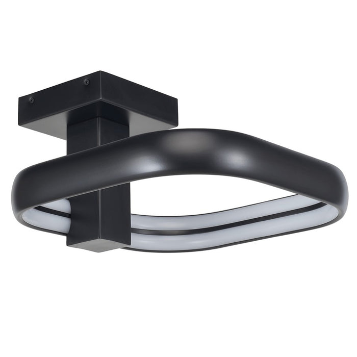 Abra Lighting Rave 1 Light Dual LED Square Semi-Flushmount, Black