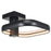 Abra Lighting Rave 1 Light Dual LED Square Semi-Flushmount, Black