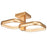 Abra Lighting Rave 2 Light LED Twin Square Semi-Flushmount, Gold