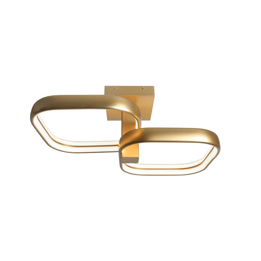 Abra Lighting Rave 2 Light LED Twin Square Semi-Flushmount, Gold