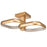 Abra Lighting Rave 2 Light LED Twin Square Semi-Flushmount, Gold