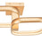 Abra Lighting Rave 2 Light LED Twin Square Semi-Flushmount, Gold