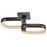 Abra Lighting Rave 2 Light LED Twin Square Semi-Flushmount, Black