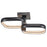 Abra Lighting Rave 2 Light LED Twin Square Semi-Flushmount, Black