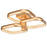 Abra Lighting Rave 3 Light Dual LED Triple SQ Semi-Flush, Gold