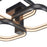 Abra Lighting Rave 3 Light Dual LED Triple Square Semi-Flush, BK