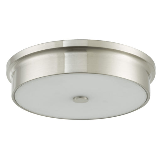 Abra Lighting Spark 1 Light 12" Opal Glass Flushmount, Nickel