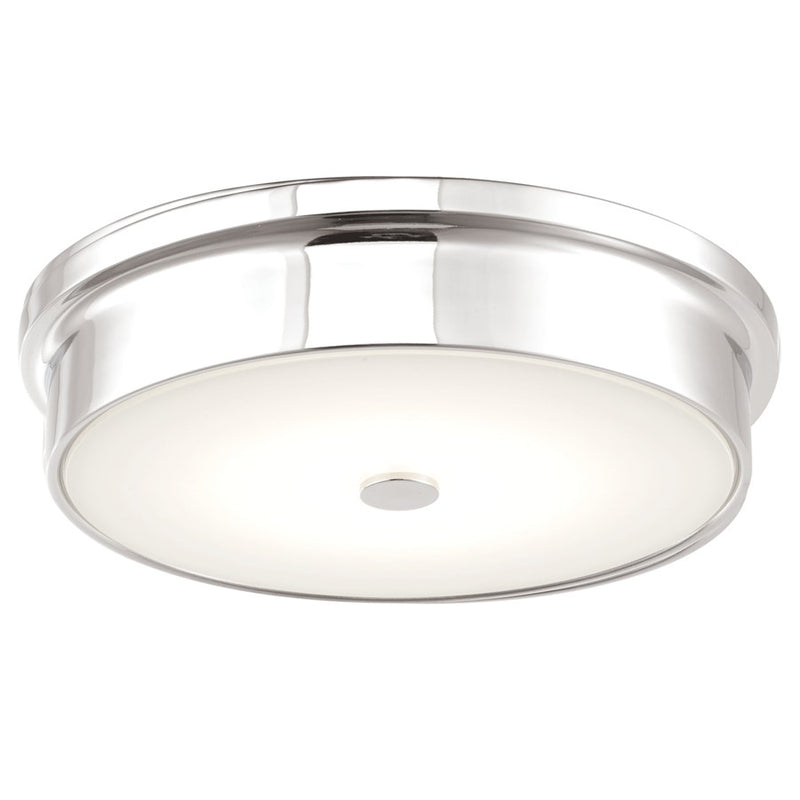 Abra Lighting Spark 1 Light 12" Opal Glass Flushmount, Chrome