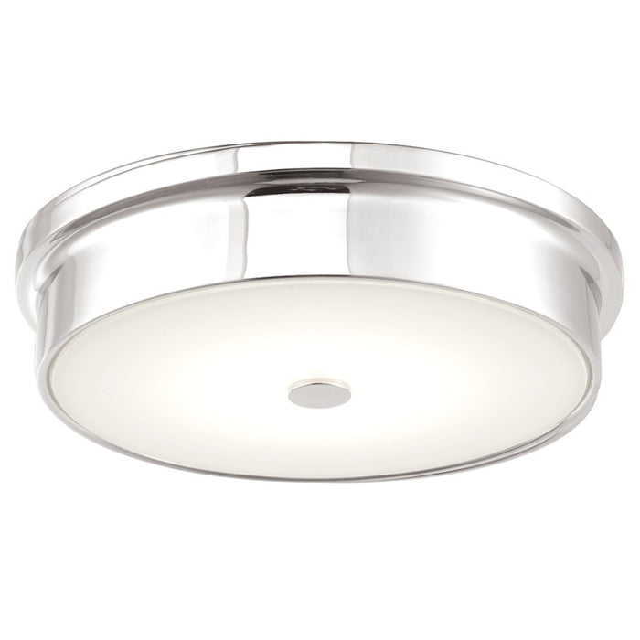 Abra Lighting Spark 1 Light 12" Opal Glass Flushmount, Chrome
