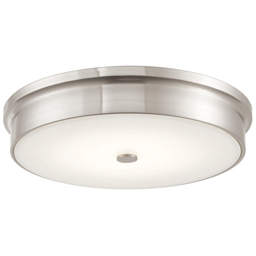 Abra Lighting Spark 1 Light 15" Opal Glass Flushmount, Nickel - 30098FM-BN-SPARK