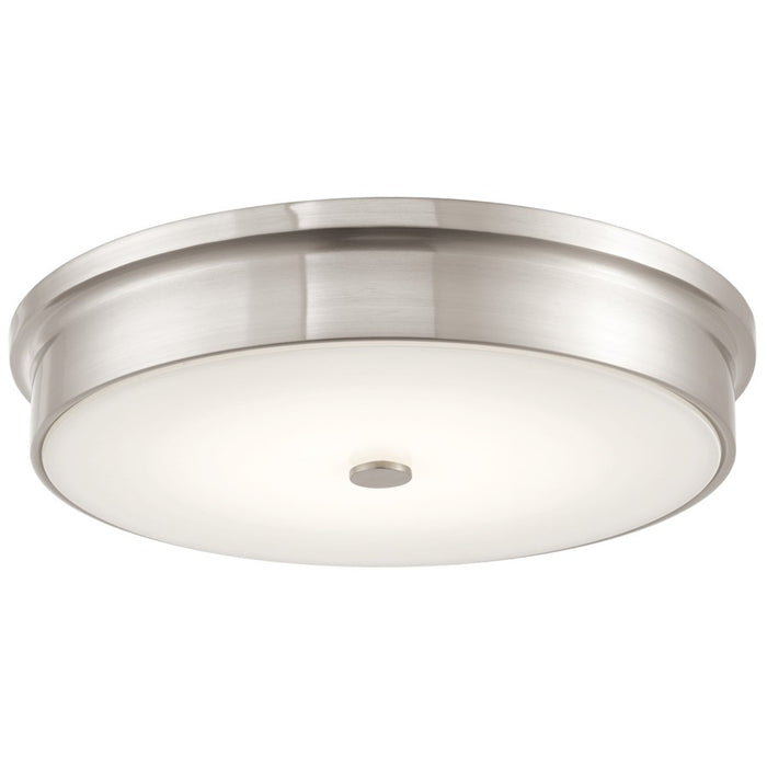 Abra Lighting Spark 1 Light 15" Opal Glass Flushmount, Nickel - 30098FM-BN-SPARK