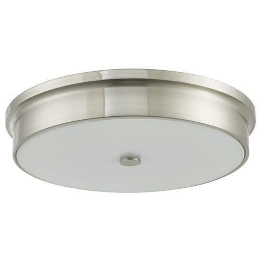Abra Lighting Spark 1 Light 15" Opal Glass Flushmount, Nickel