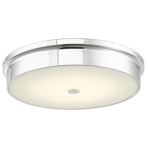Abra Lighting Spark 1 Light 15" Opal Glass Flushmount, Chrome - 30098FM-CH-SPARK