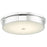 Abra Lighting Spark 1 Light 15" Opal Glass Flushmount, Chrome
