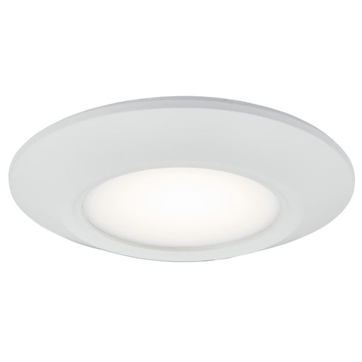 Abra Lighting Button 1Lt Low Profile Flushmount, White - 30099FM-WH-BUTTON