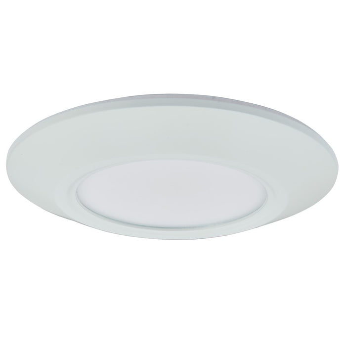 Abra Lighting Button 1 Light Low Profile Flushmount, White