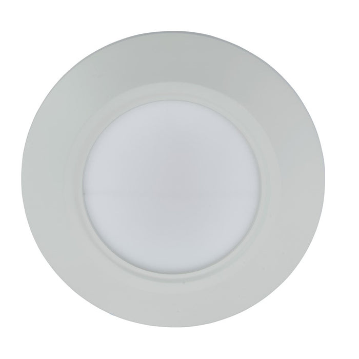 Abra Lighting Button 1 Light Low Profile Flushmount, White