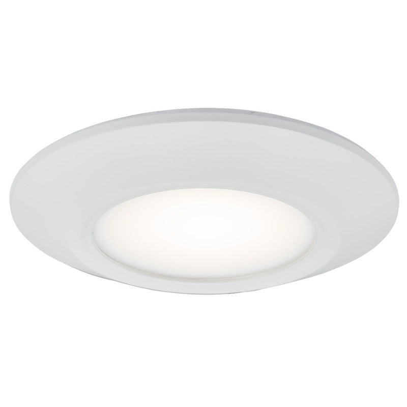 Abra Lighting Button 1 Light Low Profile Flushmount, White