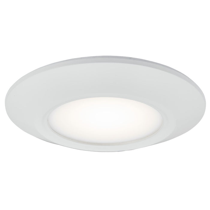 Abra Lighting Button 1 Light Low Profile Flushmount, White