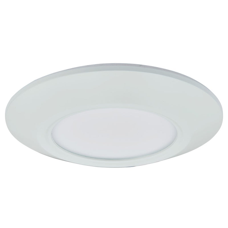 Abra Lighting Button 1 Light Low Profile Flushmount, White