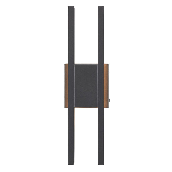 Abra Lighting Slate 2 Light 16" Twin Bar Wall Fixture, Black