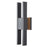 Abra Lighting Slate 2 Light 16" Twin Bar Wall Fixture, Black